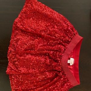 Sequin red party skirt!!
